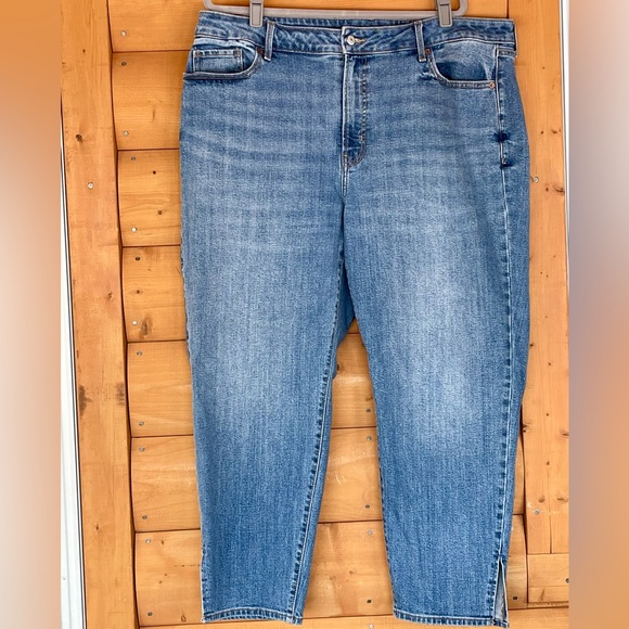 Old Navy OG Blue High Waisted Side Split Ankle Jeans Plus Size 20. EUC - Picture 15 of 15